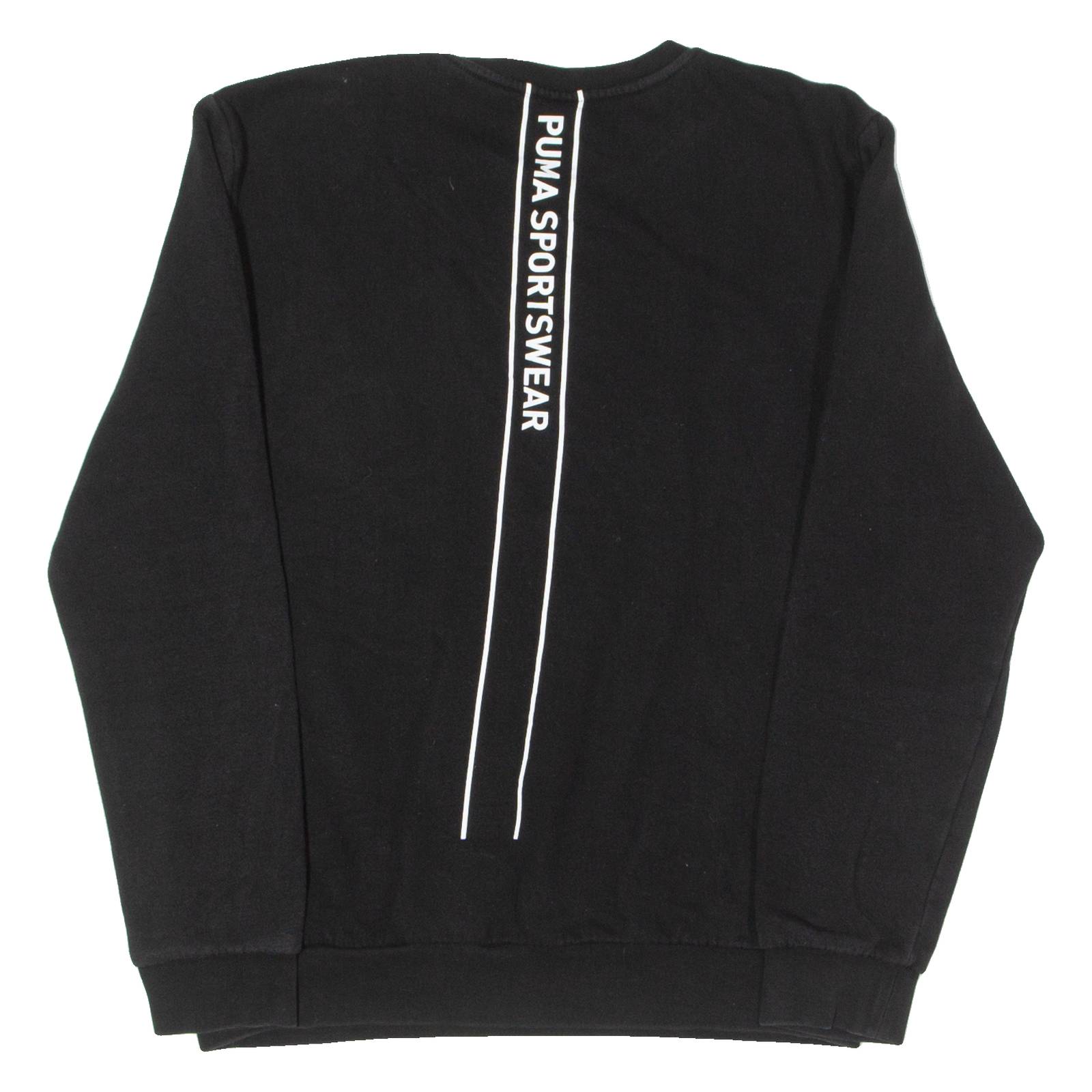 PUMA Sportswear Mens Sweatshirt Black Crew Neck S