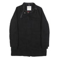 TOMMY HILFIGER Womens Black Wool Blend Jacket S Zip Classic Outerwear