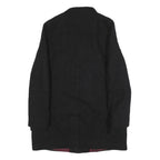 TOMMY HILFIGER Womens Black Wool Blend Jacket S Zip Classic Outerwear