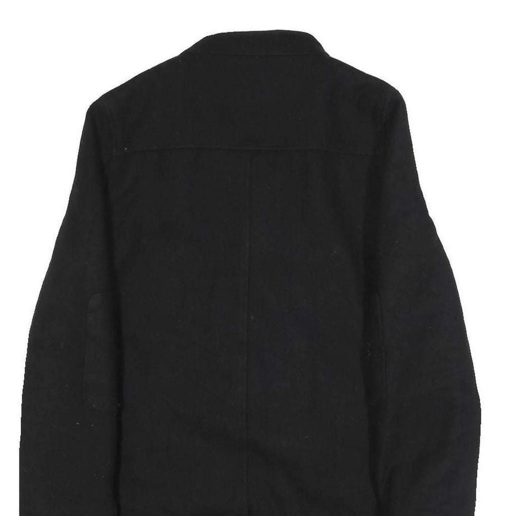 TOMMY HILFIGER Womens Black Wool Blend Jacket S Zip Classic Outerwear