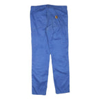 CARHARTT Mens Regular Blue Cotton Blend Trousers W32 L32 Casual Workwear Zip