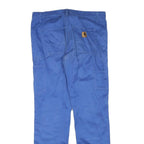 CARHARTT Mens Regular Blue Cotton Blend Trousers W32 L32 Casual Workwear Zip