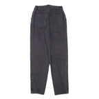 BULL DOZEN Womens Jeans Black Relaxed Straight Denim W24 L29 Elastic Waistband