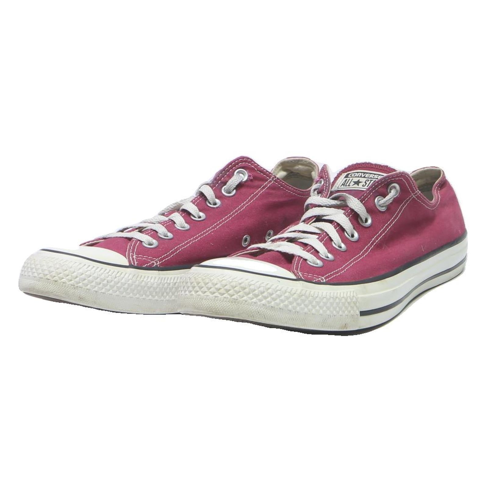 CONVERSE Chuck Taylor All Star Mens Low Top Trainers Burgundy Canvas UK 11.5