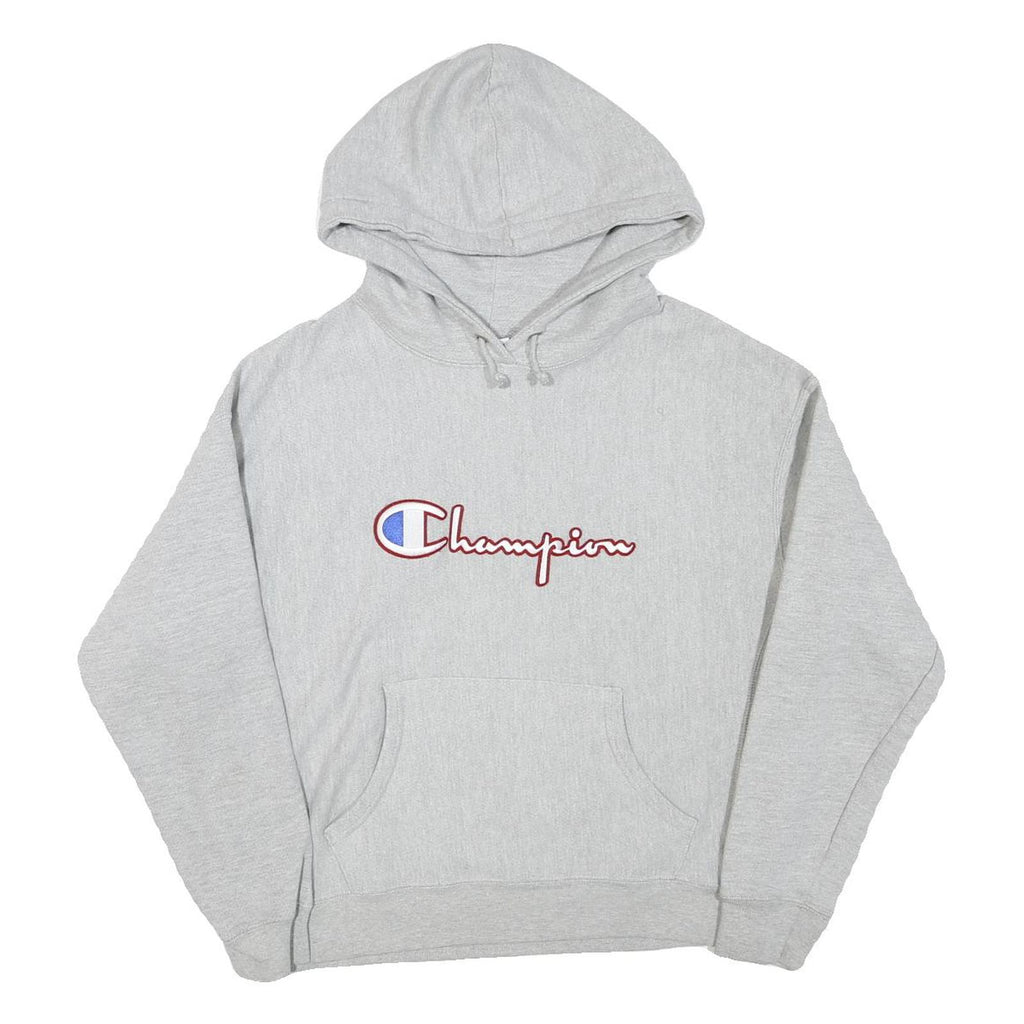 CHAMPION Womens Grey Hoodie XL Cotton Blend Pullover Hooded Sweatshirt