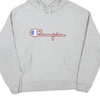 CHAMPION Womens Grey Hoodie XL Cotton Blend Pullover Hooded Sweatshirt