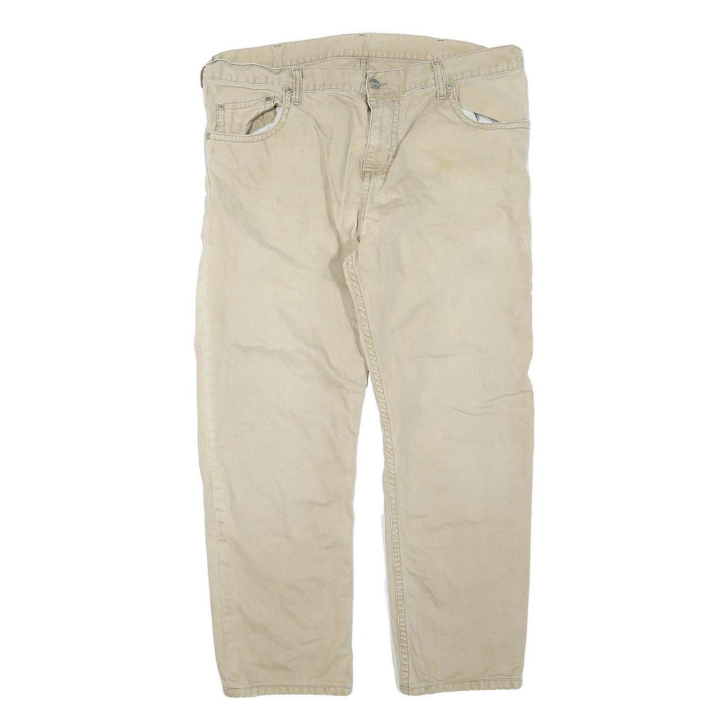 CARHARTT Mens Regular Fit Beige Cotton Blend Trousers W40 L28 Durable Workwear