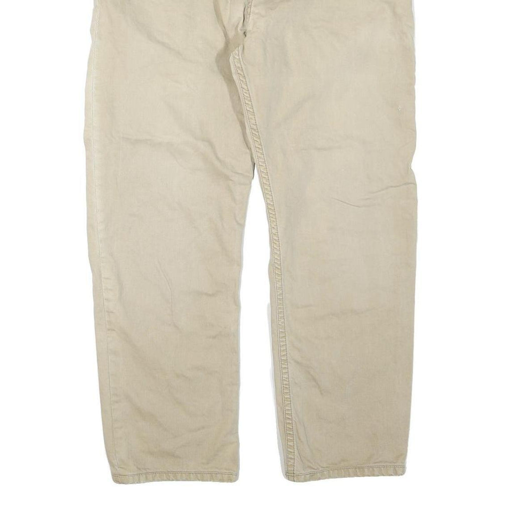 CARHARTT Mens Regular Fit Beige Cotton Blend Trousers W40 L28 Durable Workwear