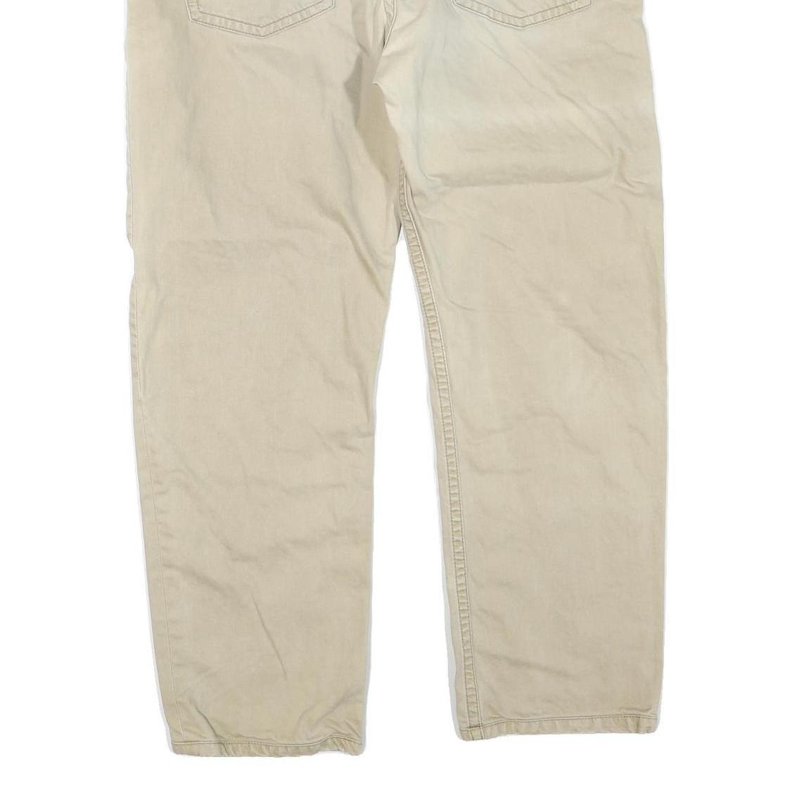 CARHARTT Mens Regular Fit Beige Cotton Blend Trousers W40 L28 Durable Workwear