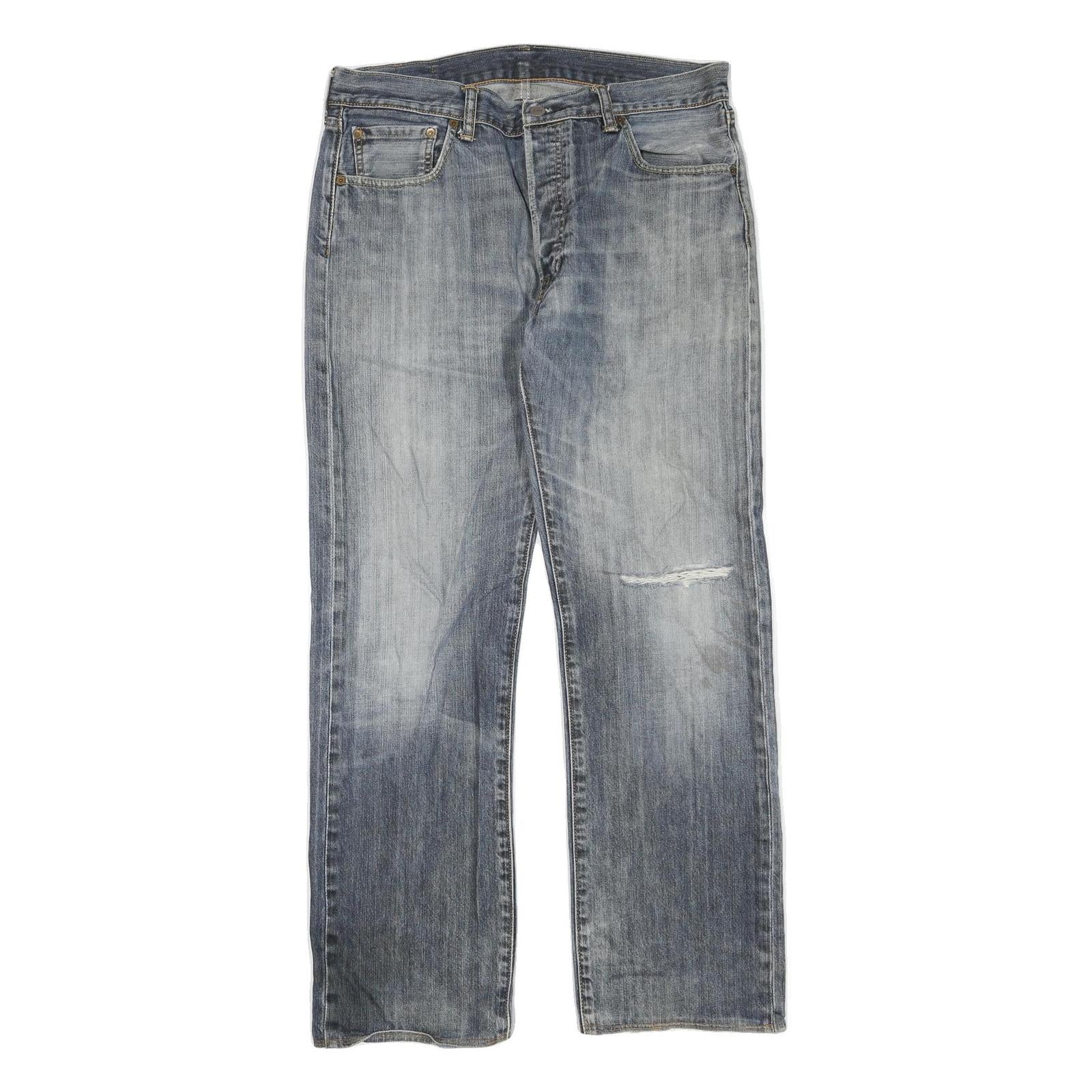 LEVI'S 501 Mens Jeans Blue Regular Straight Denim Medium W36 L31 Classic Fit