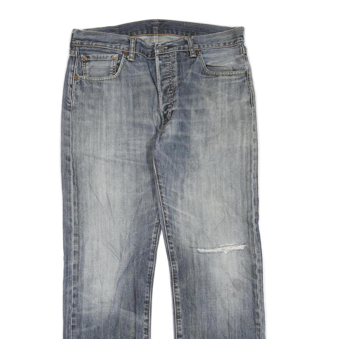 LEVI'S 501 Mens Jeans Blue Regular Straight Denim Medium W36 L31 Classic Fit