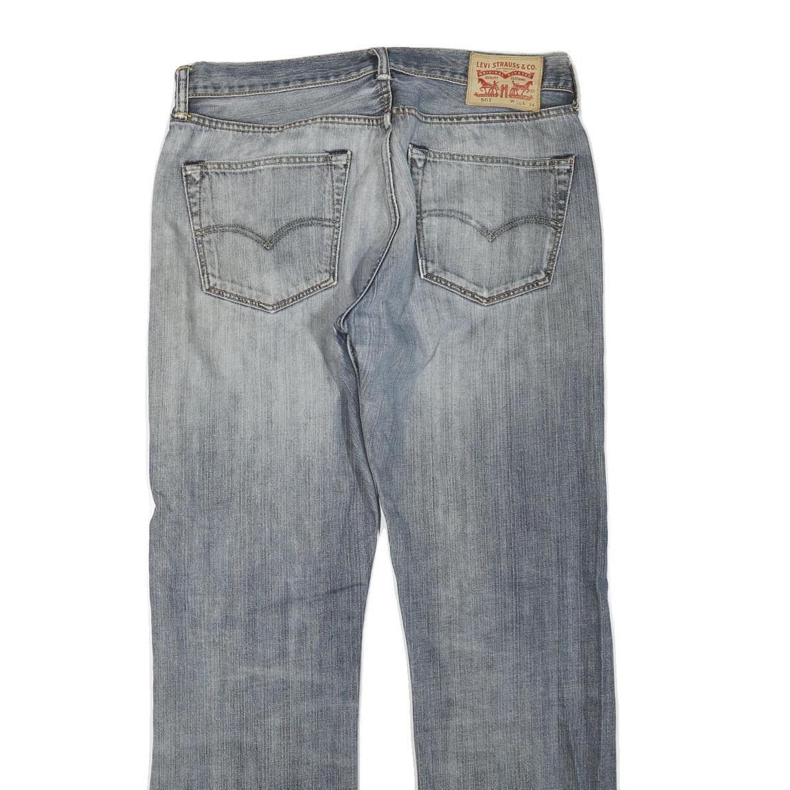 LEVI'S 501 Mens Jeans Blue Regular Straight Denim Medium W36 L31 Classic Fit