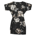 PHASE EIGHT Womens Black Floral Day Viscose Shift Short Sleeve UK 10 Dress