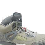 AIR JORDAN Spizike Mens High Top Trainers Grey Synthetic UK 12 Retro Basketball