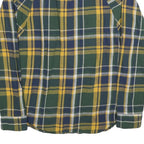 LEVI'S Mens Green & Yellow Check Cotton Blend Shirt L Classic Casual Button-Up