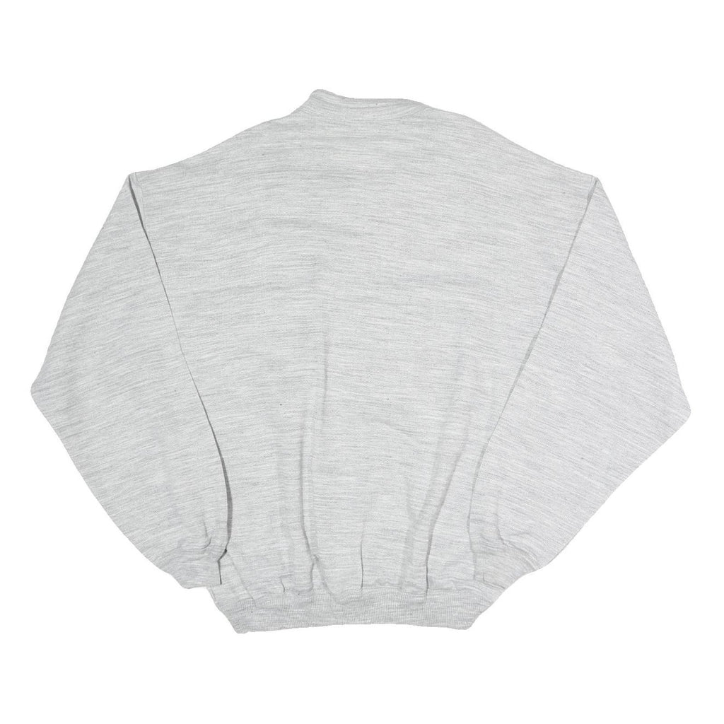 Mens Grey Cotton Blend Sweatshirt XL Embroidered Golf Motif Pullover Casual