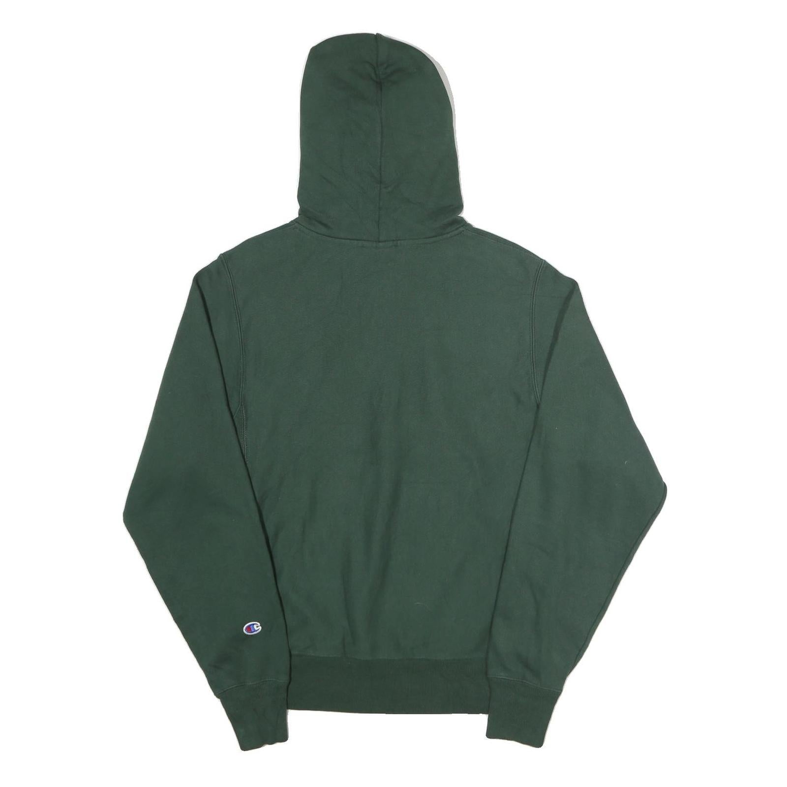 CHAMPION REVERSE WEAVE Mens Green Vermont Pullover Hoodie S Cotton Blend Casual