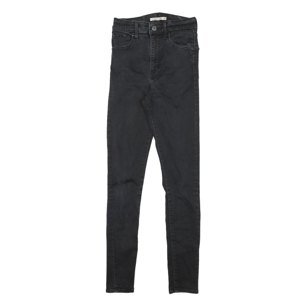 LEVI'S Womens Black Slim Skinny Denim Medium Wash W22 L27 Stretch Cotton Blend