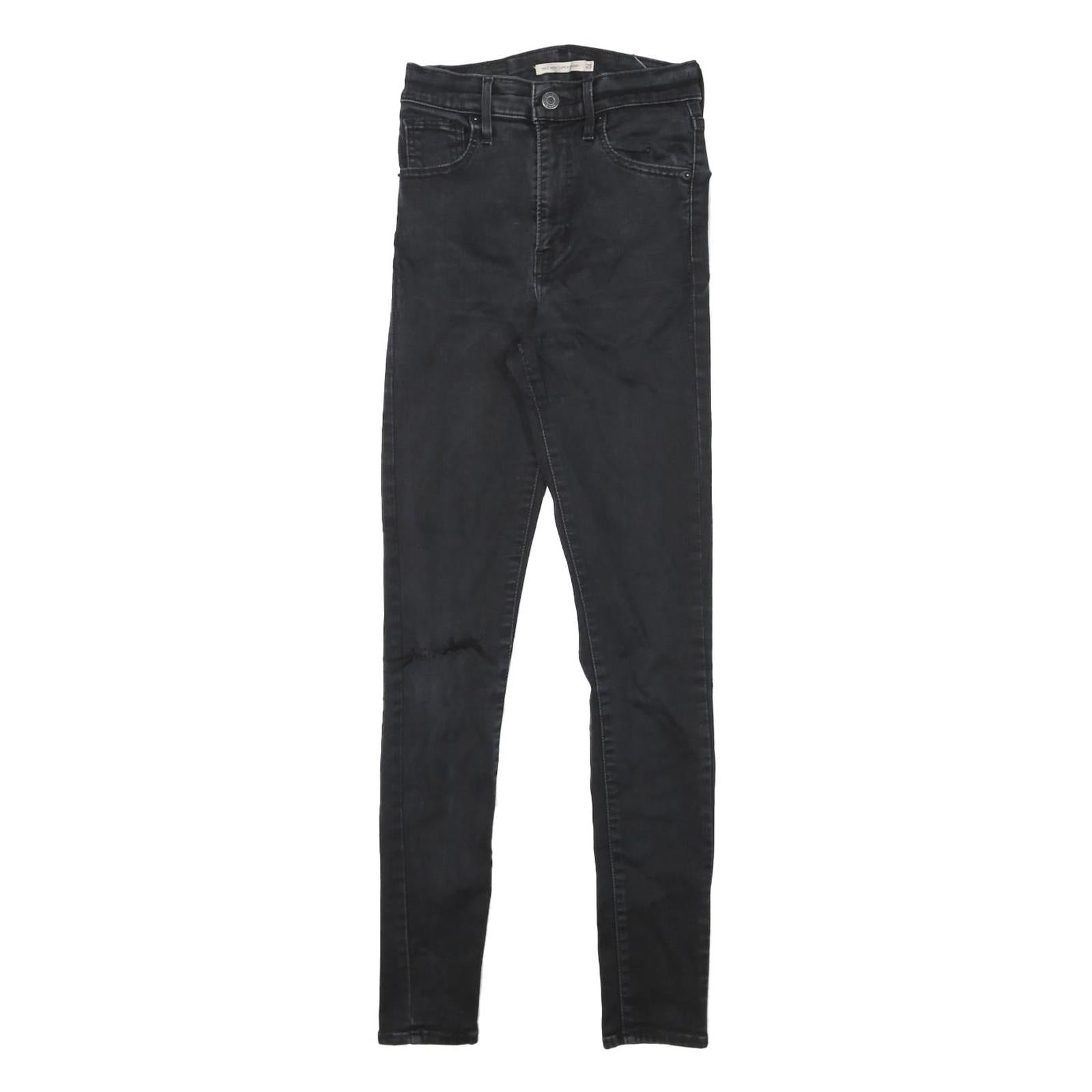 LEVI'S Womens Black Slim Skinny Denim Medium Wash W22 L27 Stretch Cotton Blend