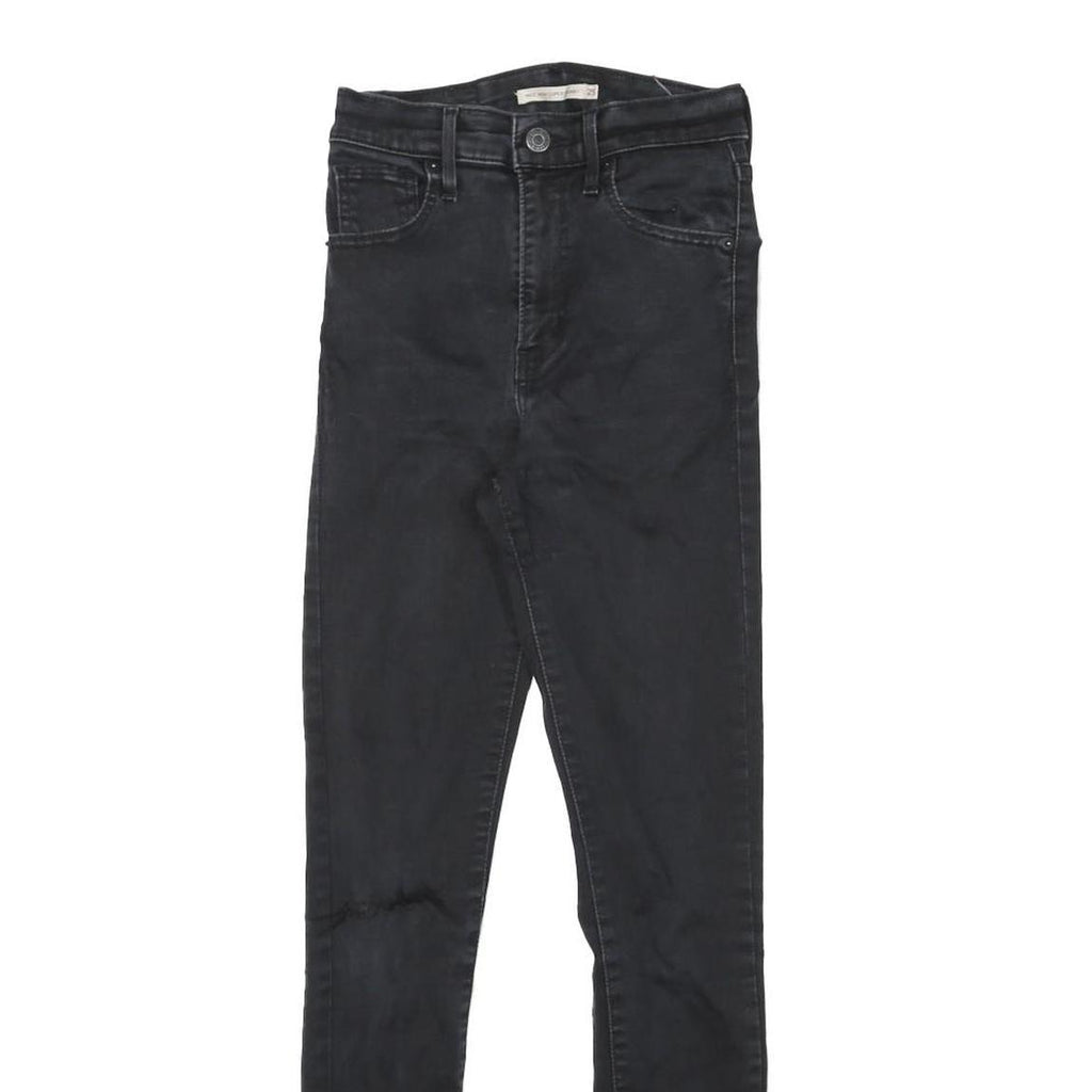 LEVI'S Womens Black Slim Skinny Denim Medium Wash W22 L27 Stretch Cotton Blend