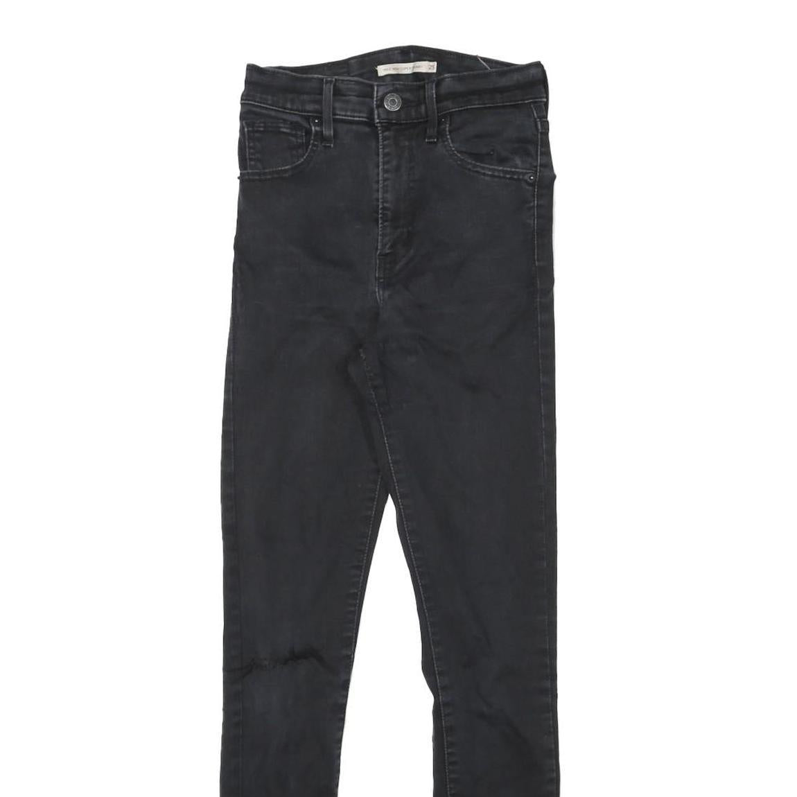LEVI'S Womens Black Slim Skinny Denim Medium Wash W22 L27 Stretch Cotton Blend