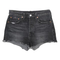 LEVI'S Womens Denim Black Cut-Off Shorts M W29 Distressed Hem Casual