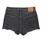 LEVI'S Womens Denim Black Cut-Off Shorts M W29 Distressed Hem Casual