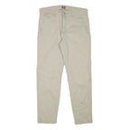 LEVI'S Mens Slim Beige Cotton Blend Slim Trousers W30 L27 Casual Zip Closure