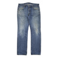 LEVI'S Mens Regular Blue Denim Jeans W38 L34 Classic Cotton Blend Button