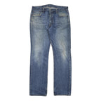 LEVI'S Mens Regular Blue Denim Jeans W38 L34 Classic Cotton Blend Button
