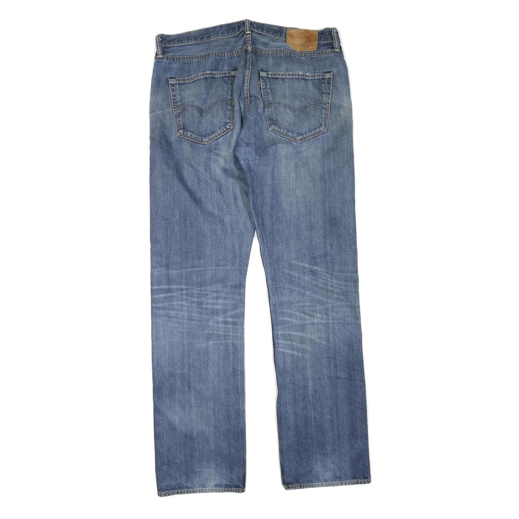 LEVI'S Mens Regular Blue Denim Jeans W38 L34 Classic Cotton Blend Button