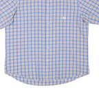 CHAPS Mens Blue & Beige Check Shirt XL Cotton Blend Classic Casual