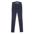 LEVI'S Womens Jeans Blue Slim Skinny Denim Raw W24 L34 Stretch Cotton Blend