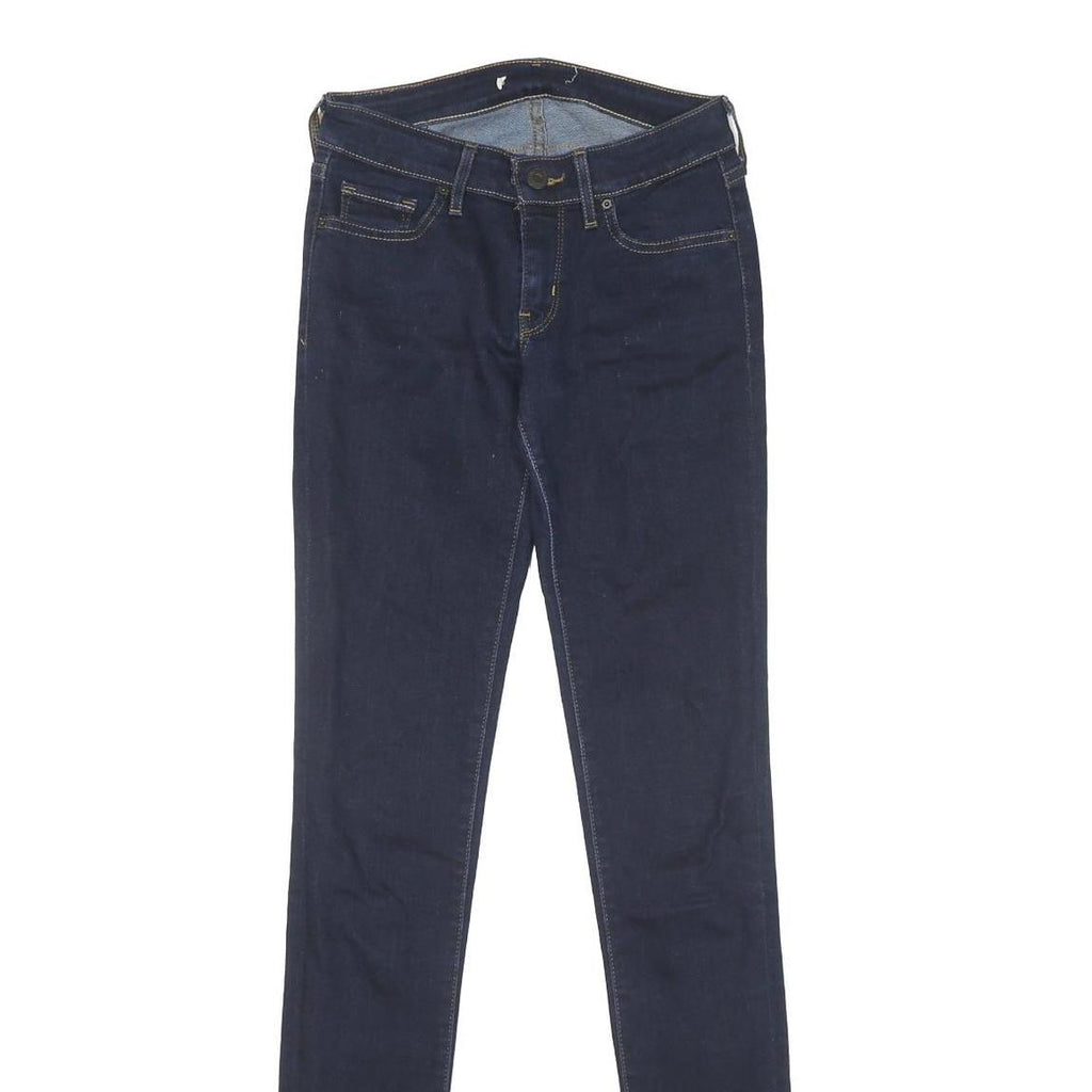 LEVI'S Womens Jeans Blue Slim Skinny Denim Raw W24 L34 Stretch Cotton Blend