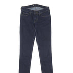 LEVI'S Womens Jeans Blue Slim Skinny Denim Raw W24 L34 Stretch Cotton Blend