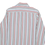 TOMMY HILFIGER Mens Blue & Red & White Striped Shirt S Cotton Blend Classic Fit