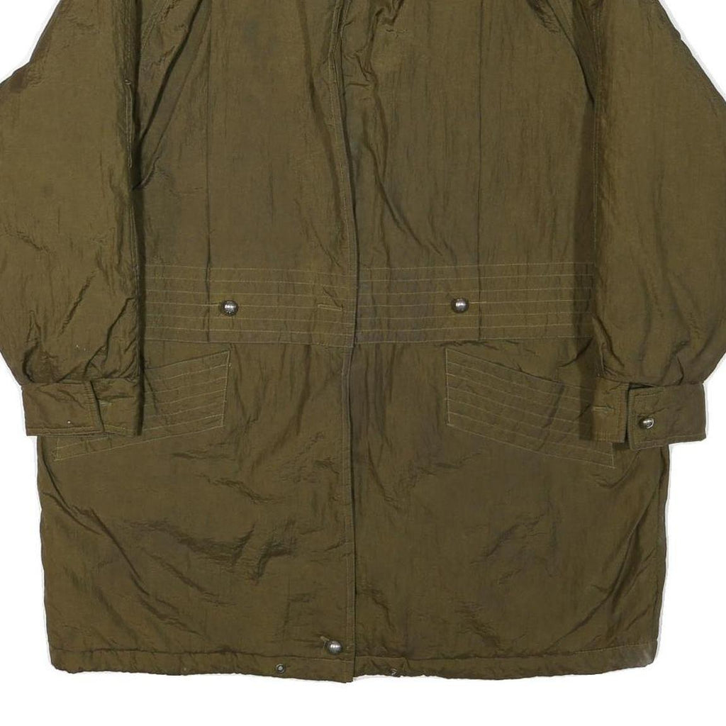 HOT SPICES Womens Olive Green Jacket M Polyester Blend Zip Classic Casual
