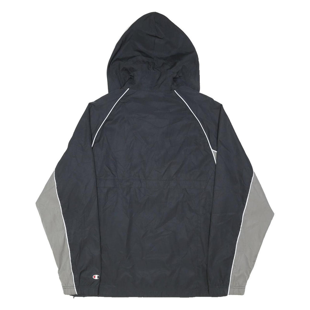 CHAMPION Mens Black & Grey Andrew T-Bolts Pullover Zip Jacket Polyester Blend M