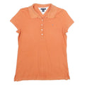TOMMY HILFIGER Mens Orange Short Sleeve Plain M Polo Shirt Cotton Casual