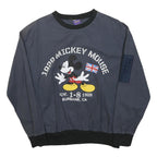 DISNEY Womens Blue Mickey Mouse Jacket M Polyester Cartoon Printed