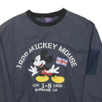 DISNEY Womens Blue Mickey Mouse Jacket M Polyester Cartoon Printed