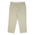 DICKIES Mens Cotton Blend Beige Classic Straight Trousers W40 L29 Workwear Zip