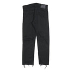 LEVI'S 513 Mens Black Regular Skinny Denim Raw W31 L27 Distressed Hem Jeans
