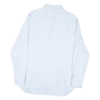 TOMMY HILFIGER Mens Blue L Button Down Casual Shirt Cotton Blend Long Sleeve