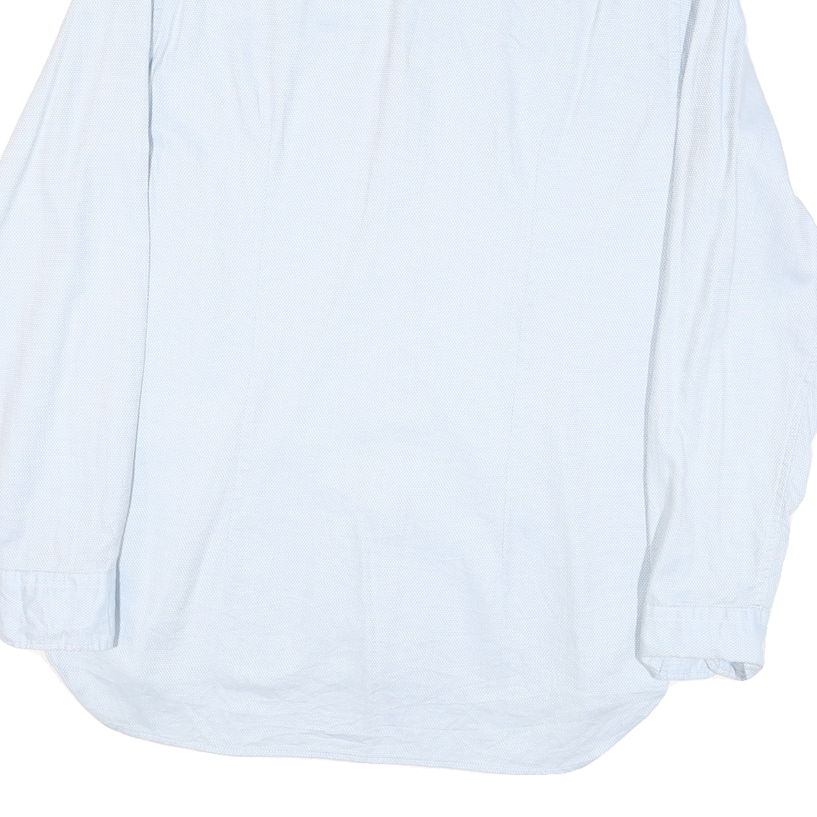 TOMMY HILFIGER Mens Blue L Button Down Casual Shirt Cotton Blend Long Sleeve