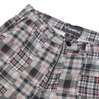 AVIREX Mens Cotton Blend Grey Black & Red Patchwork Casual Shorts M W32