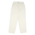 VILAGER Mens Cotton Blend White Regular Fit Straight Leg Trousers W30 L31