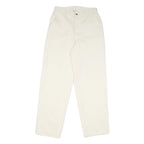 VILAGER Mens Cotton Blend White Regular Fit Straight Leg Trousers W30 L31