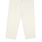 VILAGER Mens Cotton Blend White Regular Fit Straight Leg Trousers W30 L31