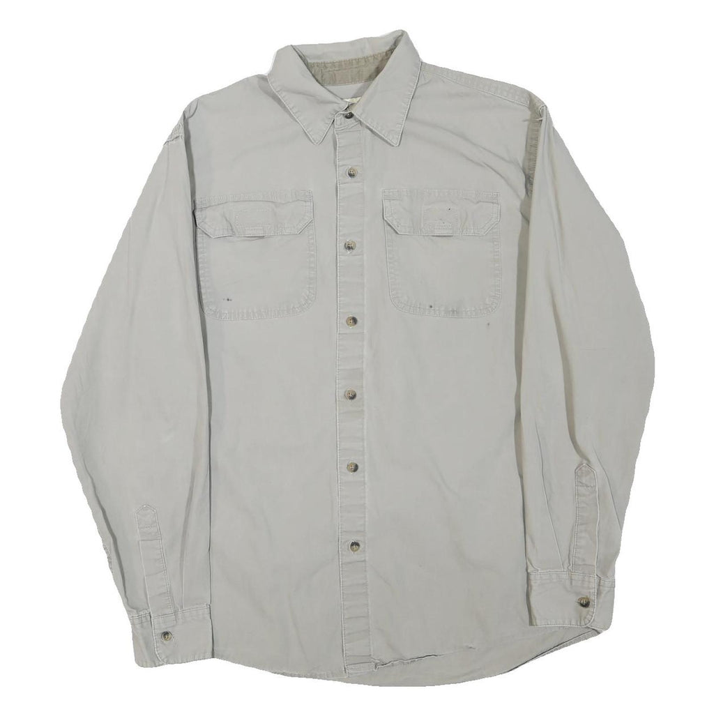 WRANGLER Mens Beige Cotton Blend Casual Shirt M Long Sleeve Button Front